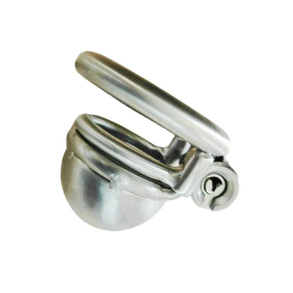 Steel Male Chastity Cage with Prince Albert Piercing Custom Metal Cock Cage Men BDSM Bondage Gay CBT Lock Restraint Sex Toys