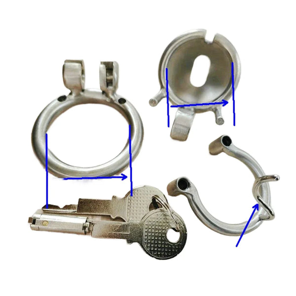 Steel Male Chastity Cage with Prince Albert Piercing Custom Metal Cock Cage Men BDSM Bondage Gay CBT Lock Restraint Sex Toys