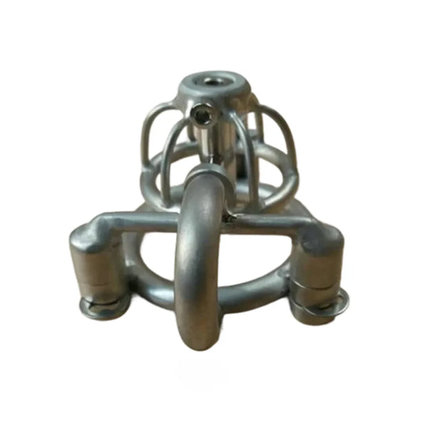 Permanent Metal PA Male Chastity Cage with Urethral Tube – Customizable Steel Cock Cage for Men, CBT Penis Bondage Adult Toy