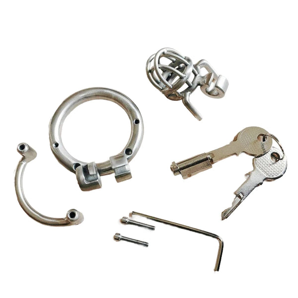 Small Steel Male Chastity Cage Custom Mini Metal Cock Cage Micro Size Men BDSM Bondage Restraint CBT Penis Lock Adult SexToy