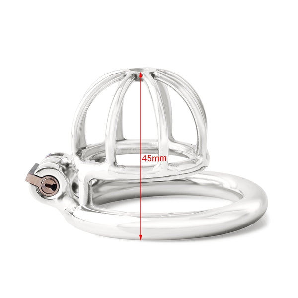 Super Small Stainless Steel Male Chastity Device - Essentially the Goto cage for serious chastity.