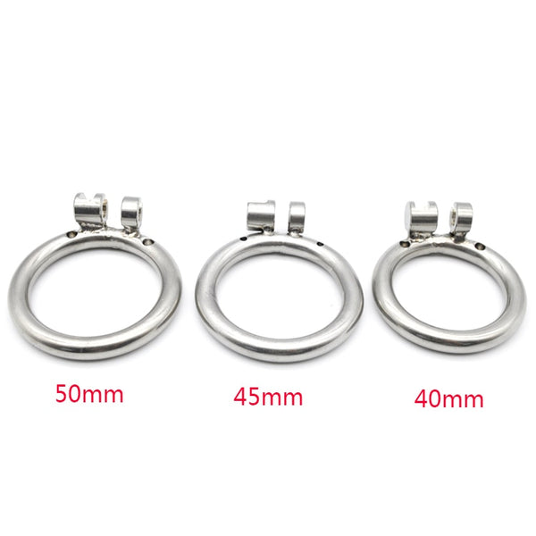 Super Small Stainless Steel Male Chastity Device - Essentially the Goto cage for serious chastity.