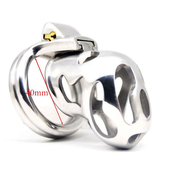 Male Chastity Cage Ventilation Stainless Steel Cock Cages Locking Cockrings Hollow Chastity Device Sex Rings for Men G7-1-235