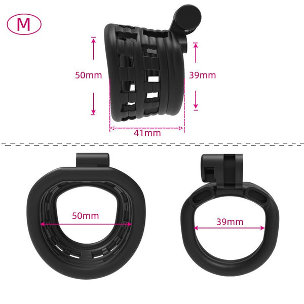2023 NEW CREEL Design Male Chastity Device - Extended Base Ring Stops Rear Pull Out
