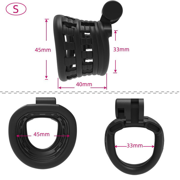 2023 NEW CREEL Design Male Chastity Device - Extended Base Ring Stops Rear Pull Out