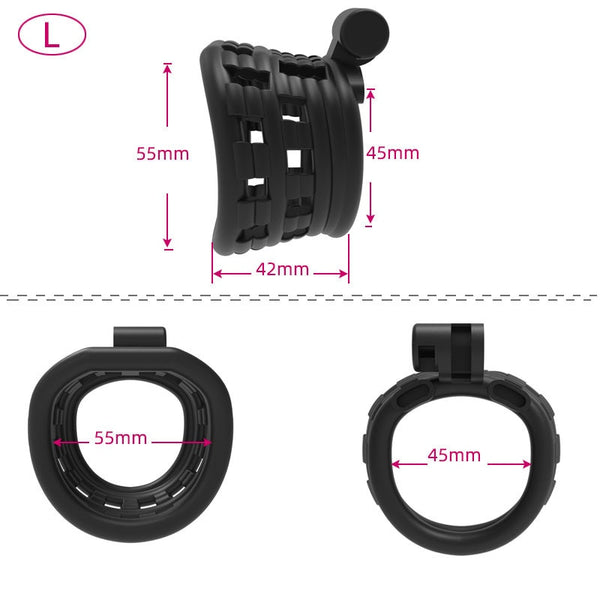 2023 NEW CREEL Design Male Chastity Device - Extended Base Ring Stops Rear Pull Out
