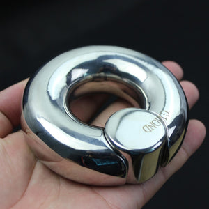 Top Stainless Steel Scrotum Pendant Penis Restraint Locking Ring Chastity Belt Sex Toys 9 Size for Choice Sex Rings for Men BB60