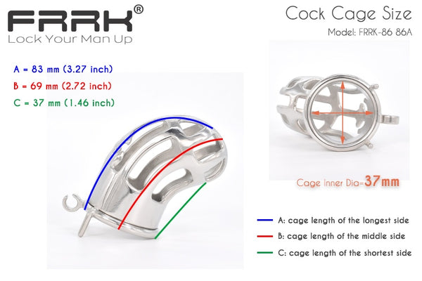 FRRK Large Male Chastity Device - Model Number: FRRK-86 86A