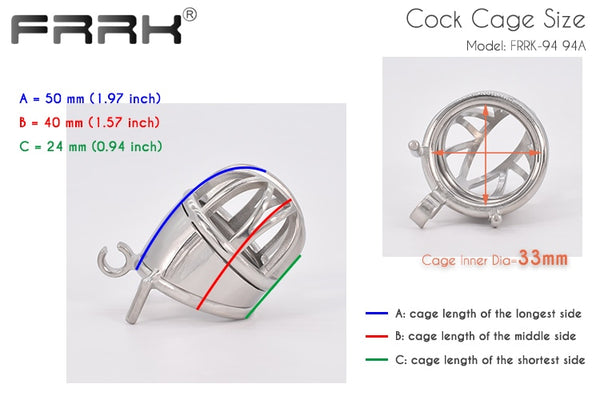 FRRK Chastity Cage Model Number: FRRK-94 95