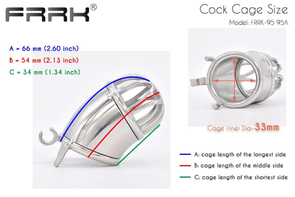 FRRK Chastity Cage Model Number: FRRK-94 95