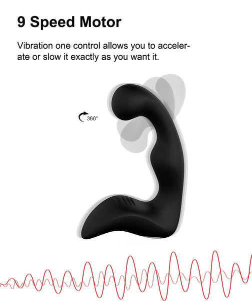 "Private Label Top-Quality"  Male Prostate Massager 9 Speed Motor - USB